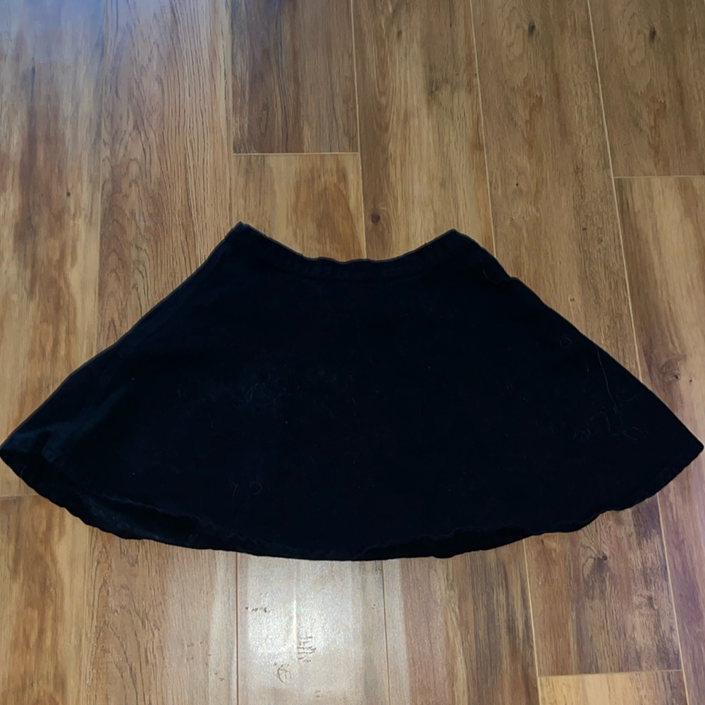 American Apparel A-Line Black Denim Mini Skirt- Size Medium